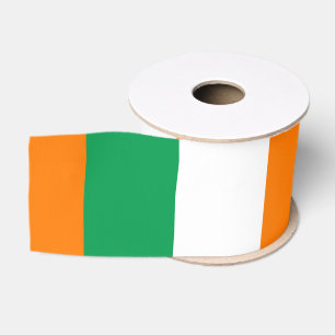 Ireland flag grosgrain ribbon