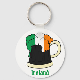 Ireland Flag Guinness Beer Key Ring