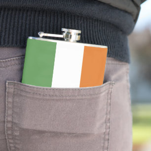 Ireland flag hip flask