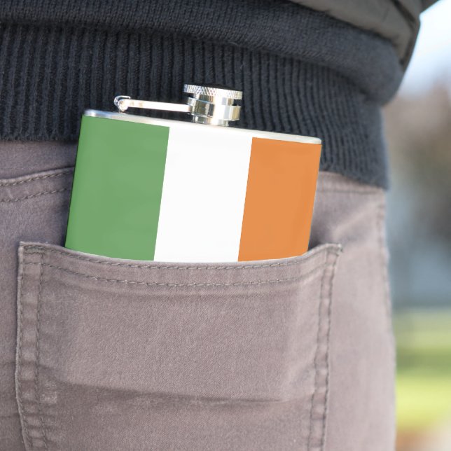 Ireland flag hip flask (In Situ)