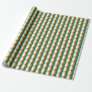 Ireland Flag Honeycomb Wrapping Paper