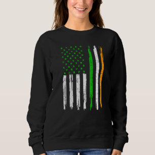 Ireland Flag Irish American Flag Vintage St Patric Sweatshirt