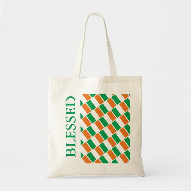 IRELAND FLAG Irish Republic Eire Blessed Tote Bag (Front)