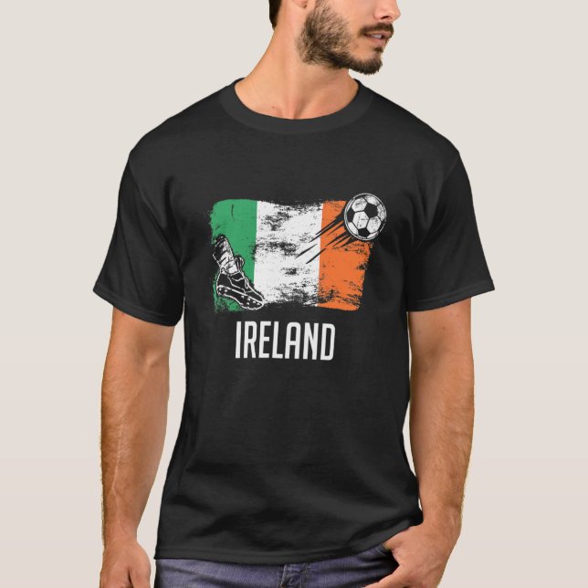 Ireland Flag Jersey Ireland Soccer Team Ireland T-Shirt (Front)