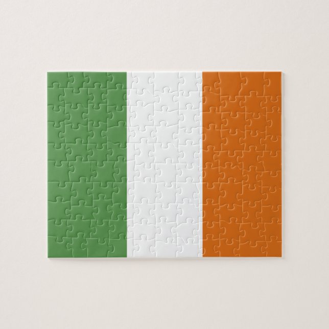 Ireland flag jigsaw puzzle (Horizontal)