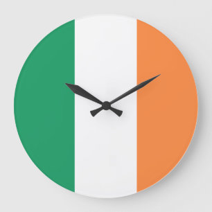 Ireland flag large clock