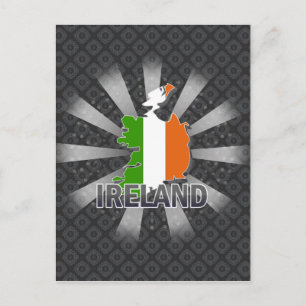 Ireland Flag Map 2.0 Postcard