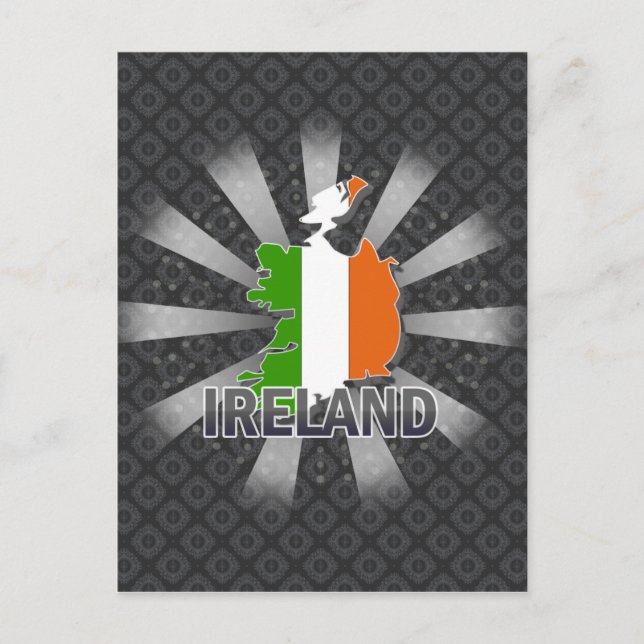 Ireland Flag Map 2.0 Postcard (Front)