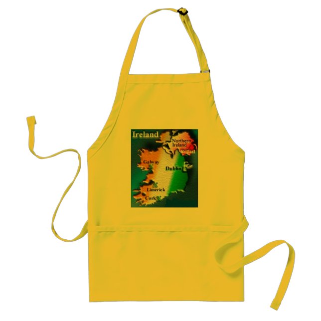 Ireland Flag Map apron (Front)