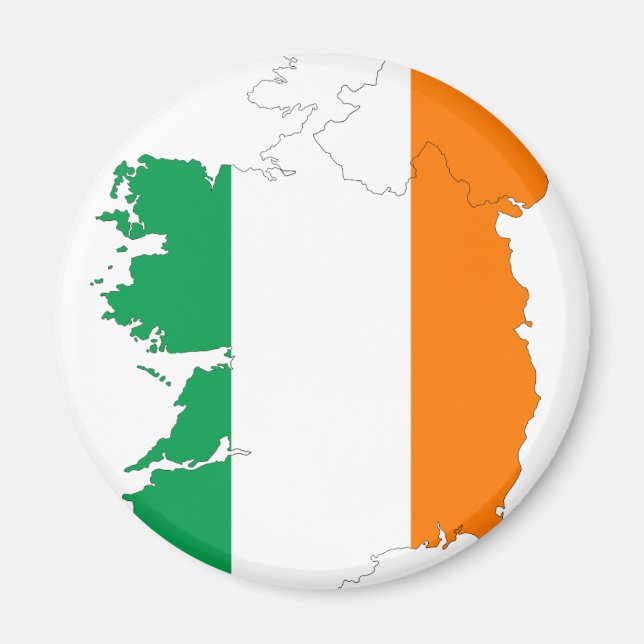 Ireland Flag Map Magnet (Front)
