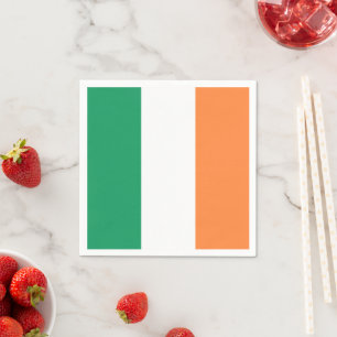 Ireland flag modern Saint Patrick's Day party Napkin
