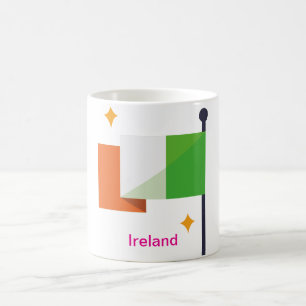 Ireland Flag on Pole Mug