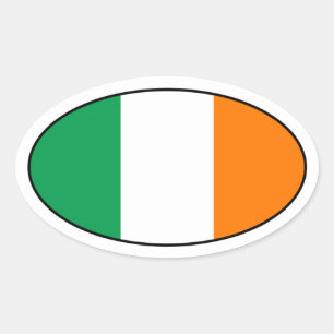Ireland Flag Oval Sticker
