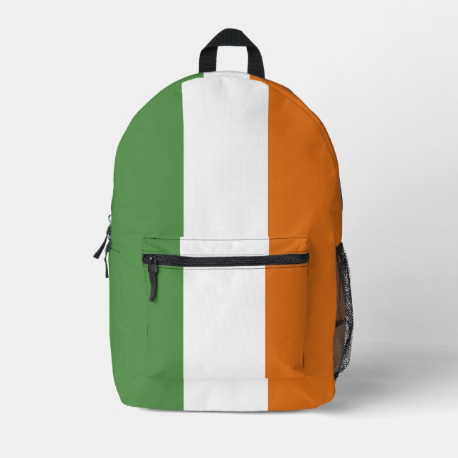 Ireland flag printed backpack (Front)