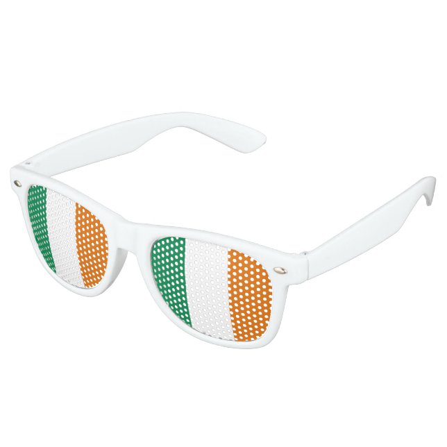 Ireland Flag Retro Sunglasses (Angled)