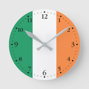 Ireland Flag Round Clock