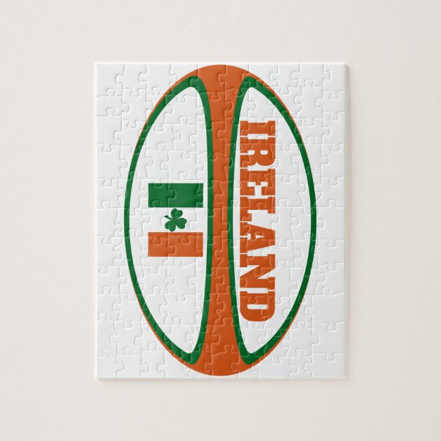 Ireland Flag Rugby Ball Jigsaw Puzzle (Vertical)