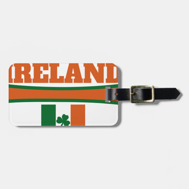 Ireland Flag Rugby Ball Luggage Tag (Front Horizontal)
