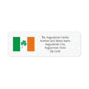 IRELAND FLAG Shamrock Custom Return Address