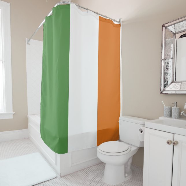 Ireland flag shower curtain (In Situ)