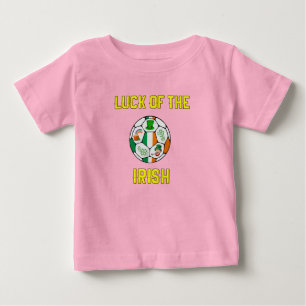 Ireland Flag Soccer Ball - Luck of the Irish Baby T-Shirt