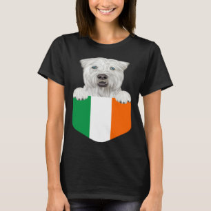 Ireland Flag Soft Coated Wheaten Terrier Dog In Po T-Shirt
