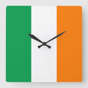 Ireland Flag Square Wall Clock
