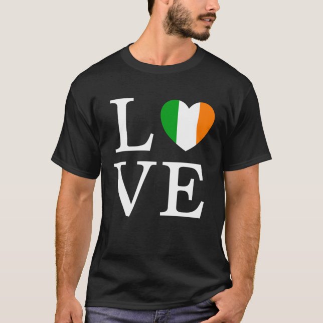 Ireland Flag Travel Vacation St Patrick s Day Iris T-Shirt (Front)