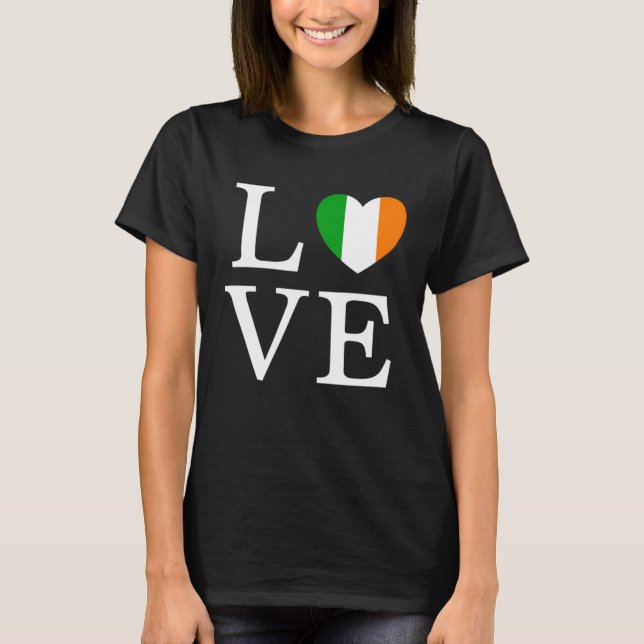 Ireland Flag Travel Vacation St Patrick s Day Iris T-Shirt (Front)