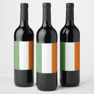 Ireland flag wine label