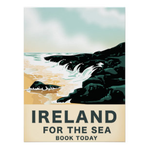 Ireland "For the Sea" Nautical travel poster