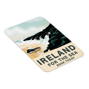 Ireland "For the Sea" Nautical travel poster Magnet