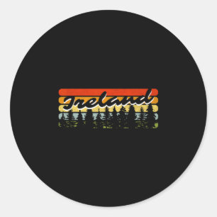 Ireland Forest Sunset Trees Cabin Vacation Souveni Classic Round Sticker