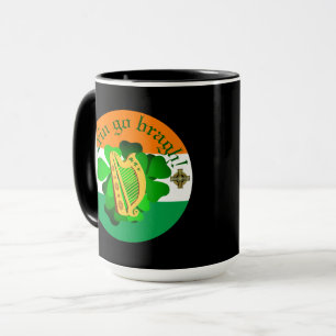 Ireland forever/Erin go bragh/ harp/flag/heart 2 Mug