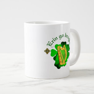 Ireland forever/Erin go bragh/ harp Large Coffee Mug