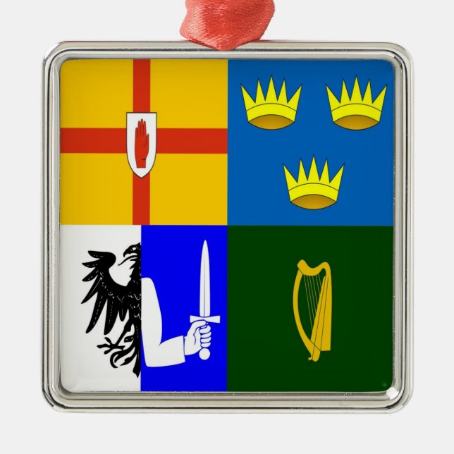 Ireland Four provinces Metal Tree Decoration (Front)
