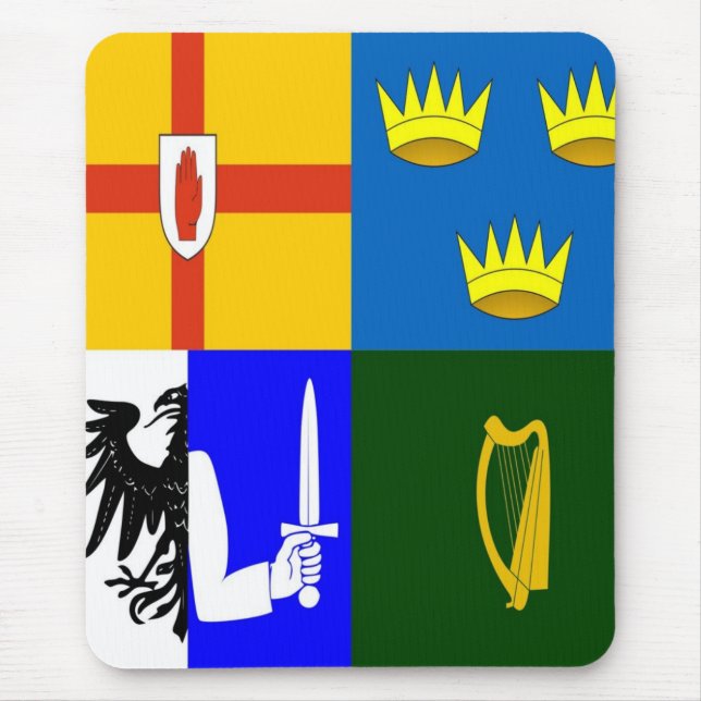 Ireland Four provinces Mouse Mat (Front)