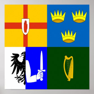 Ireland Four provinces Poster