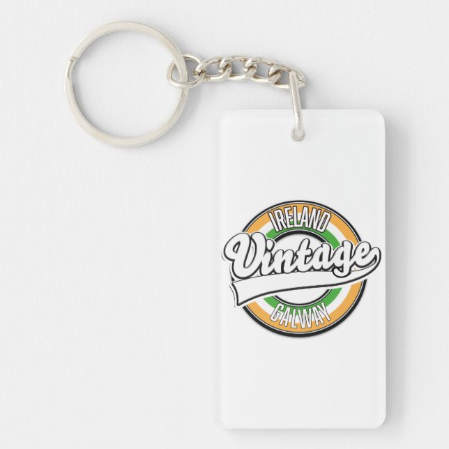 ireland Galway vintage logo Key Ring (Front)