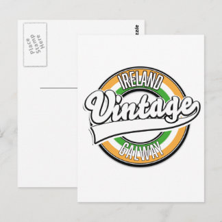 ireland Galway vintage logo Postcard