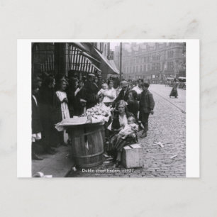 Ireland - Georges Street traders c1927 Dublin  Postcard