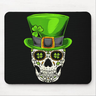 Ireland Gift Clover Mexican Irish Skull St Patrick Mouse Mat