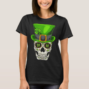 Ireland Gift Clover Mexican Irish Skull St Patrick T-Shirt