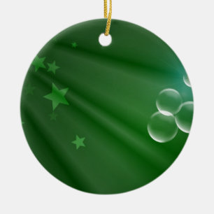 Ireland Green Pattern Art Peace Love Destiny Ceramic Tree Decoration