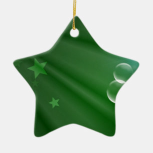 Ireland Green Pattern Art Peace Love Destiny Ceramic Tree Decoration
