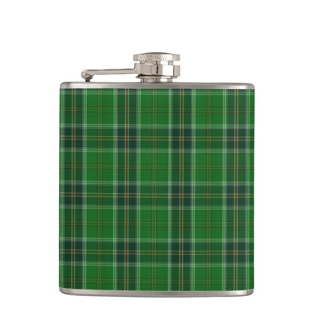 Ireland Green Tartan Flask (Front)