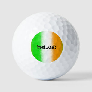 Ireland green - White - Orange Irish Flag Stripes Golf Balls
