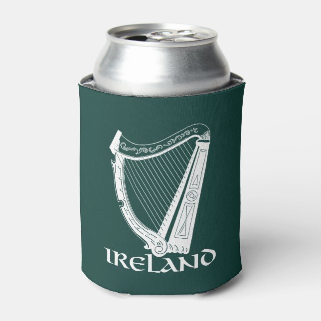 Ireland Harp Design, Irish Harp Can Cooler (Can Front)