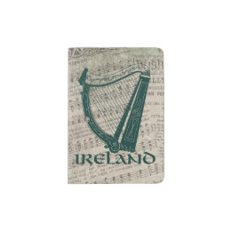 Ireland Harp Design, Irish Harp Passport Holder