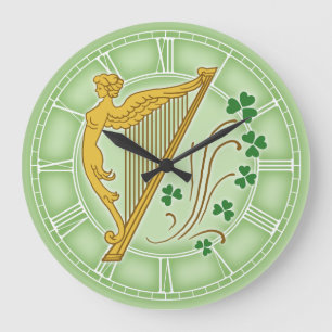 Ireland Harp Large Clock